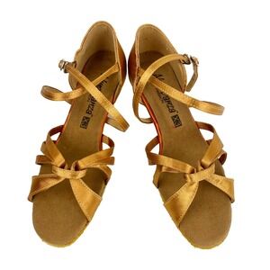 NEW Alma Danza Ballroom Dance Shoes Sandals Women's 6 US Copper Suede Bottom